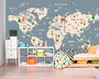 Фотообои F-090 Карта континентов и стран 400х270