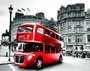 Фотообои Красный автобус 300х238 см из коллекции Divino Decor