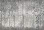 Фотообои Лес на бетонной стене 400х270