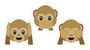 НАКЛЕЙКИ ДЕКОРАТИВНЫЕ ВИНИЛОВЫЕ Divino Sticky/15*27 Три обезьянки  2 15х27см