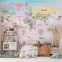 Фотообои F-079 Детская карта над городом 400х270