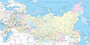 Фотообои Карта Российской Федерации Регионы и крупные города 200х100 см из коллекции Divino Decor