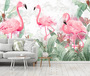 Фотообои Z-308 Фламинго в листьях 400х270