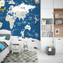 Фотообои F-093 Карта мира с космосом 300х270
